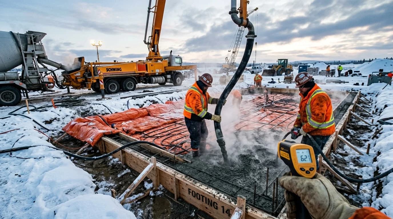 Pouring Concrete in Cold Weather: ACI 306R (2026 Guide)
