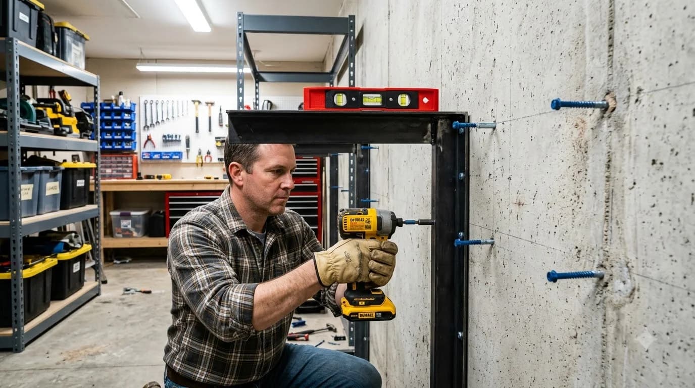 How to Hang Pictures & Heavy Shelves on Concrete Walls