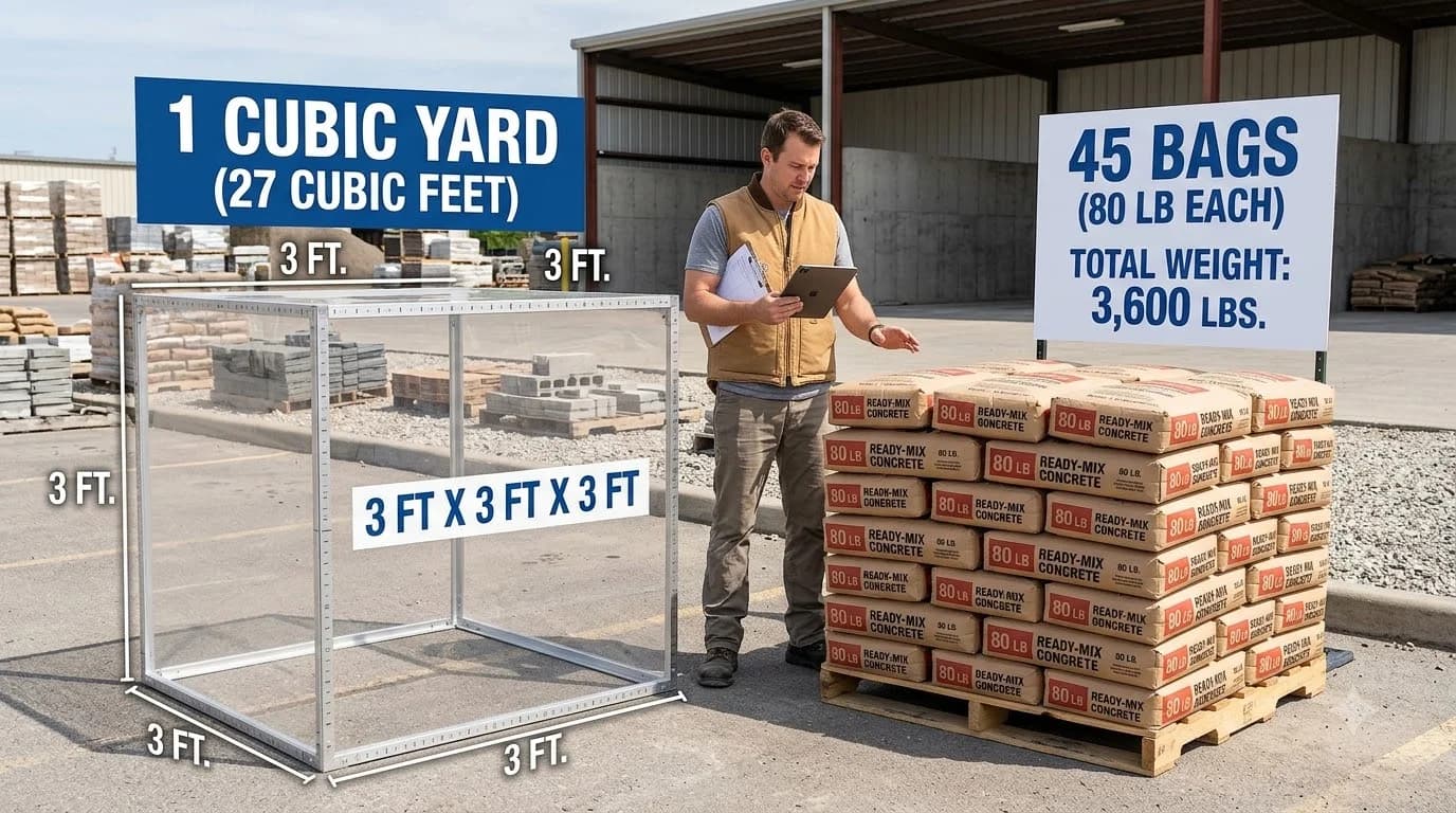 How Many Bags of Concrete in a Yard? (60 & 80 lb Guide)