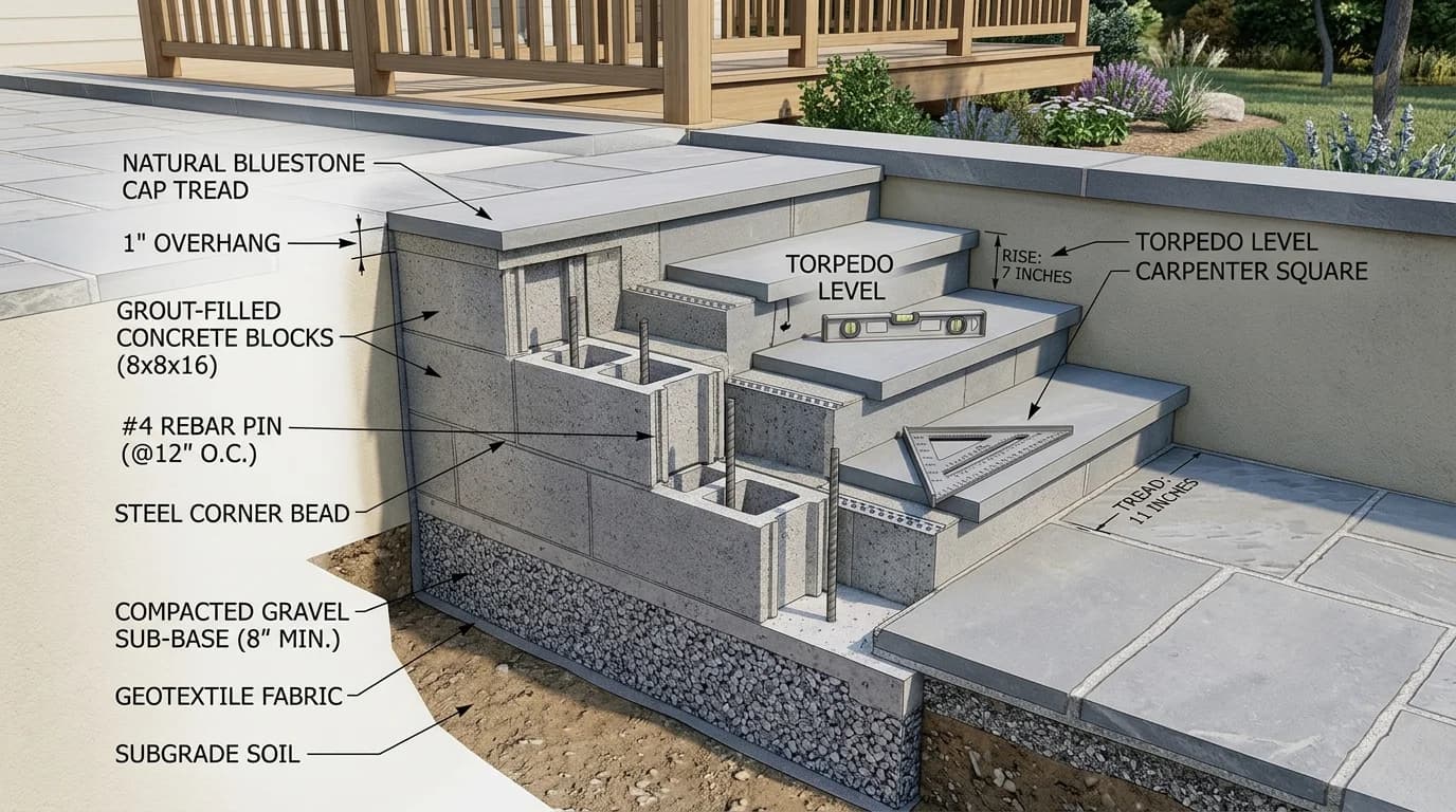 How to Build Outdoor Cinder Block Steps & Stairs