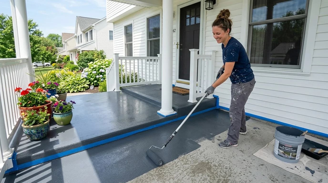 How to Paint Concrete Porches: Primers & Acrylic Paint
