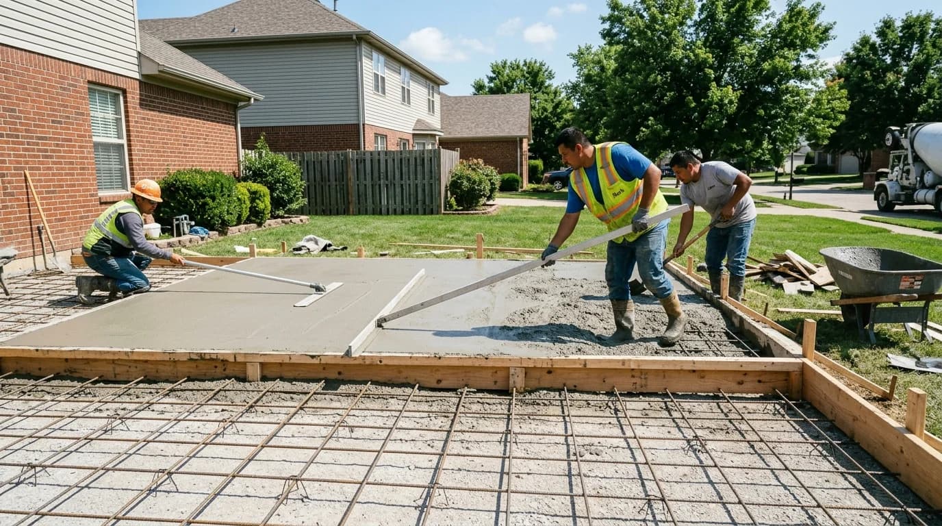 How to Pour a Concrete Slab DIY: Formwork, Rebar & Finishing