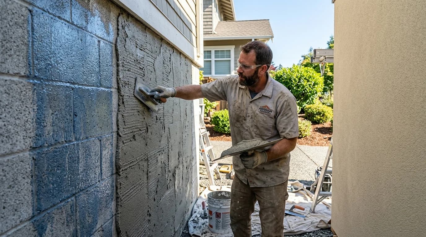 How to Stucco & Parge Over Cinder Block Walls