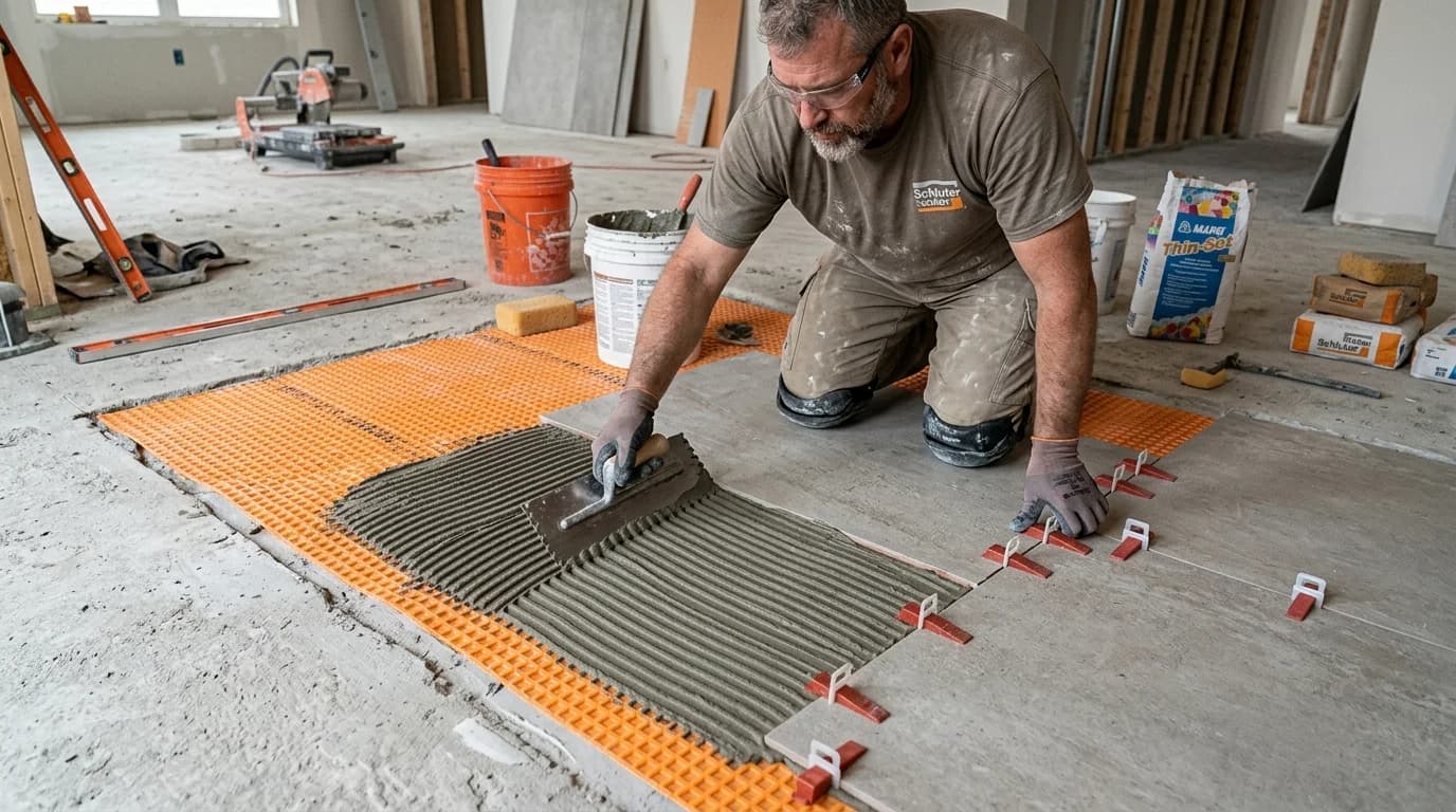 How to Lay Tile on Concrete Slabs: Mortar & Prep