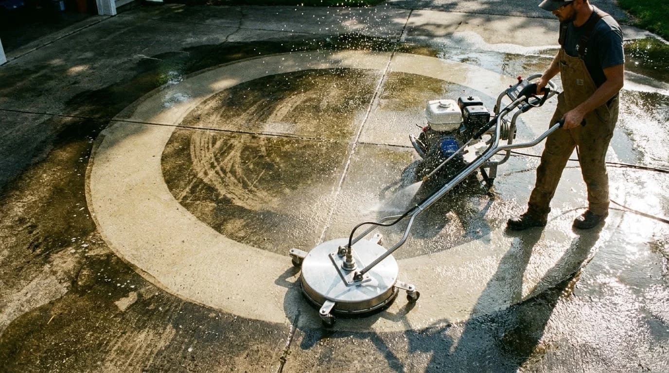 How to Pressure Wash Concrete Patios & Driveways