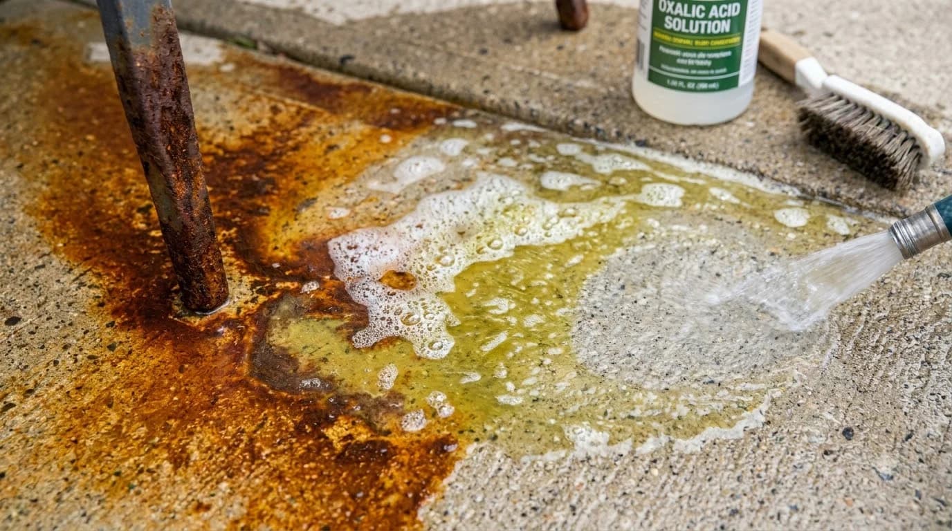 How to Remove Rust Stains from Concrete: Best Acids