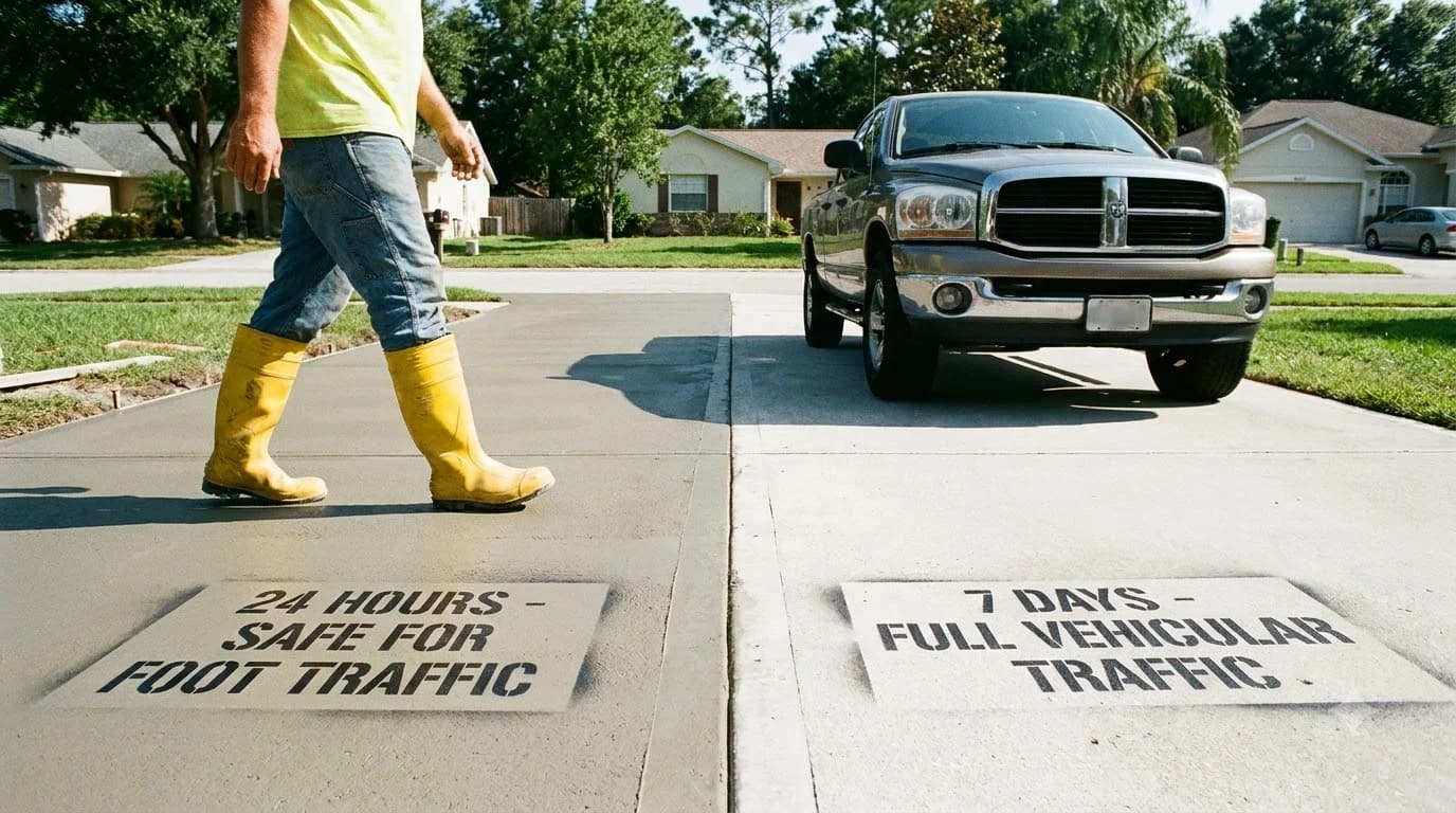 When Can You Walk or Drive on Concrete? (Timeline)