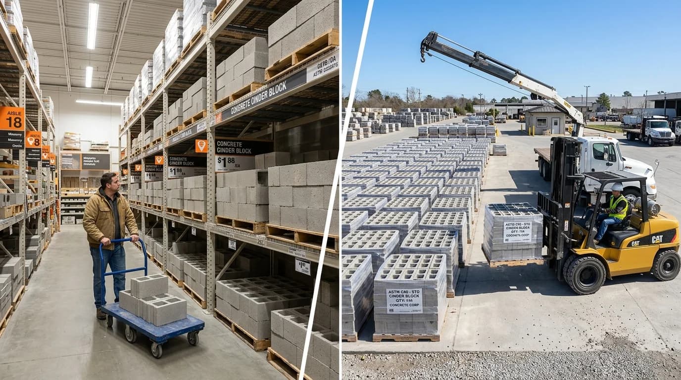 Where to Buy Cinder Blocks: Big Box vs Masonry Yards