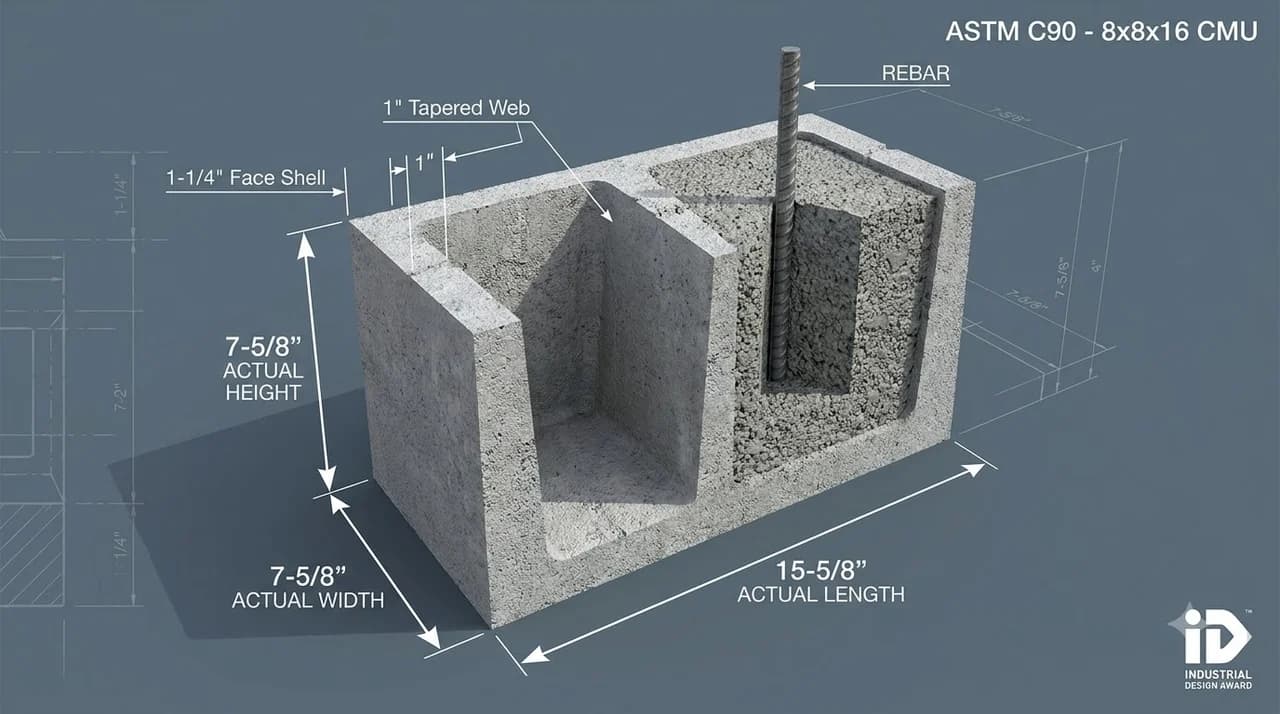 8-Inch CMU Dimensions
