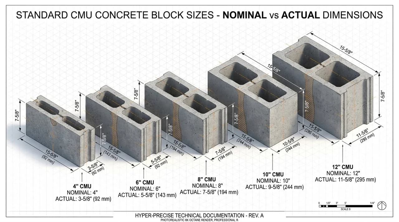 Cinder Block Dimensions Guide